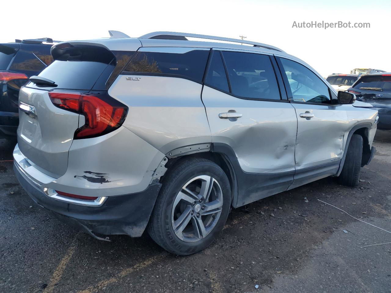 2019 Gmc Terrain Slt Серебряный vin: 3GKALPEV6KL179695