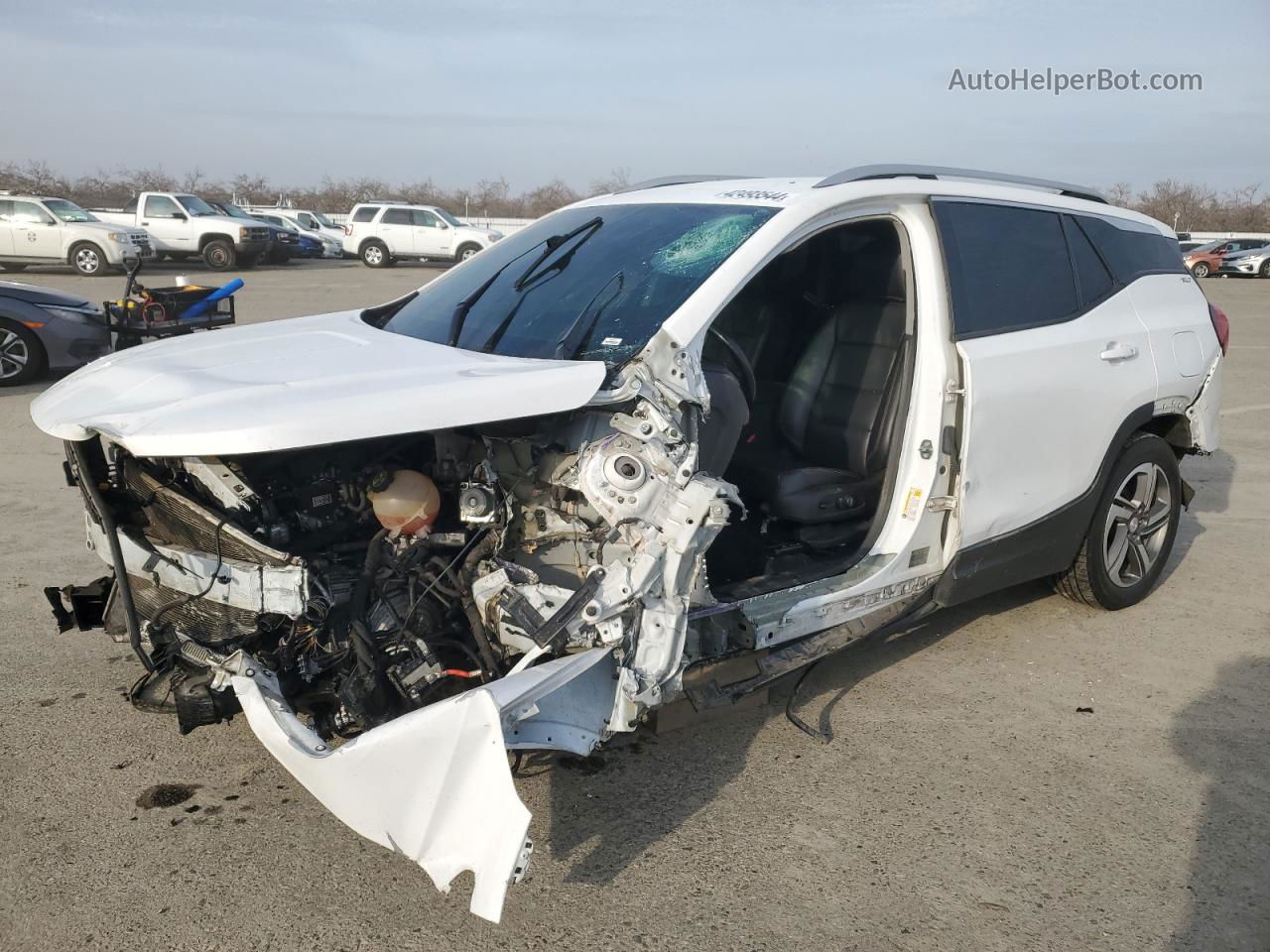 2019 Gmc Terrain Slt White vin: 3GKALPEV6KL244710