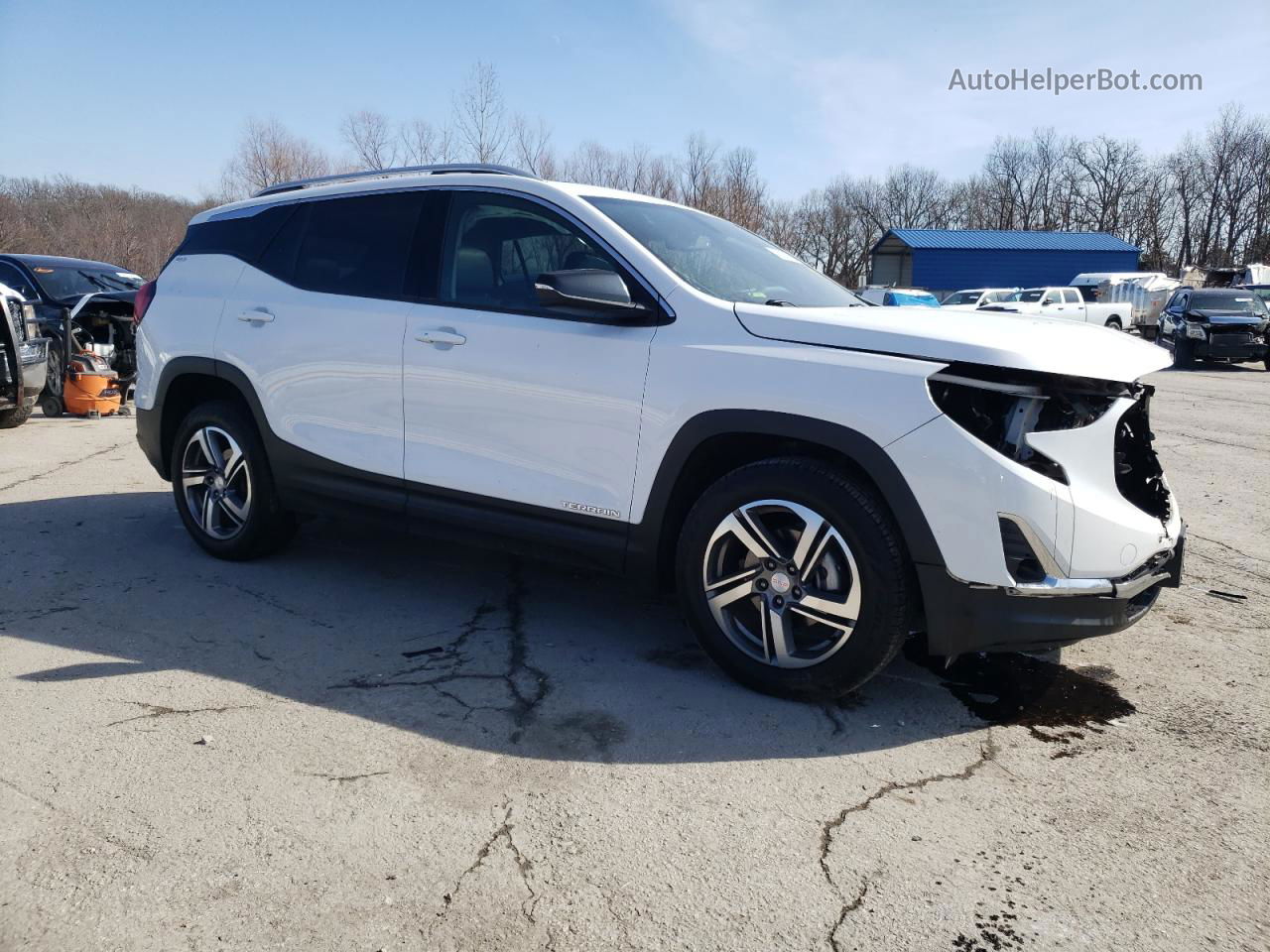 2019 Gmc Terrain Slt White vin: 3GKALPEVXKL156601