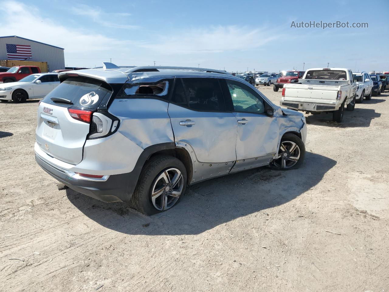 2019 Gmc Terrain Slt Серебряный vin: 3GKALPEVXKL208082