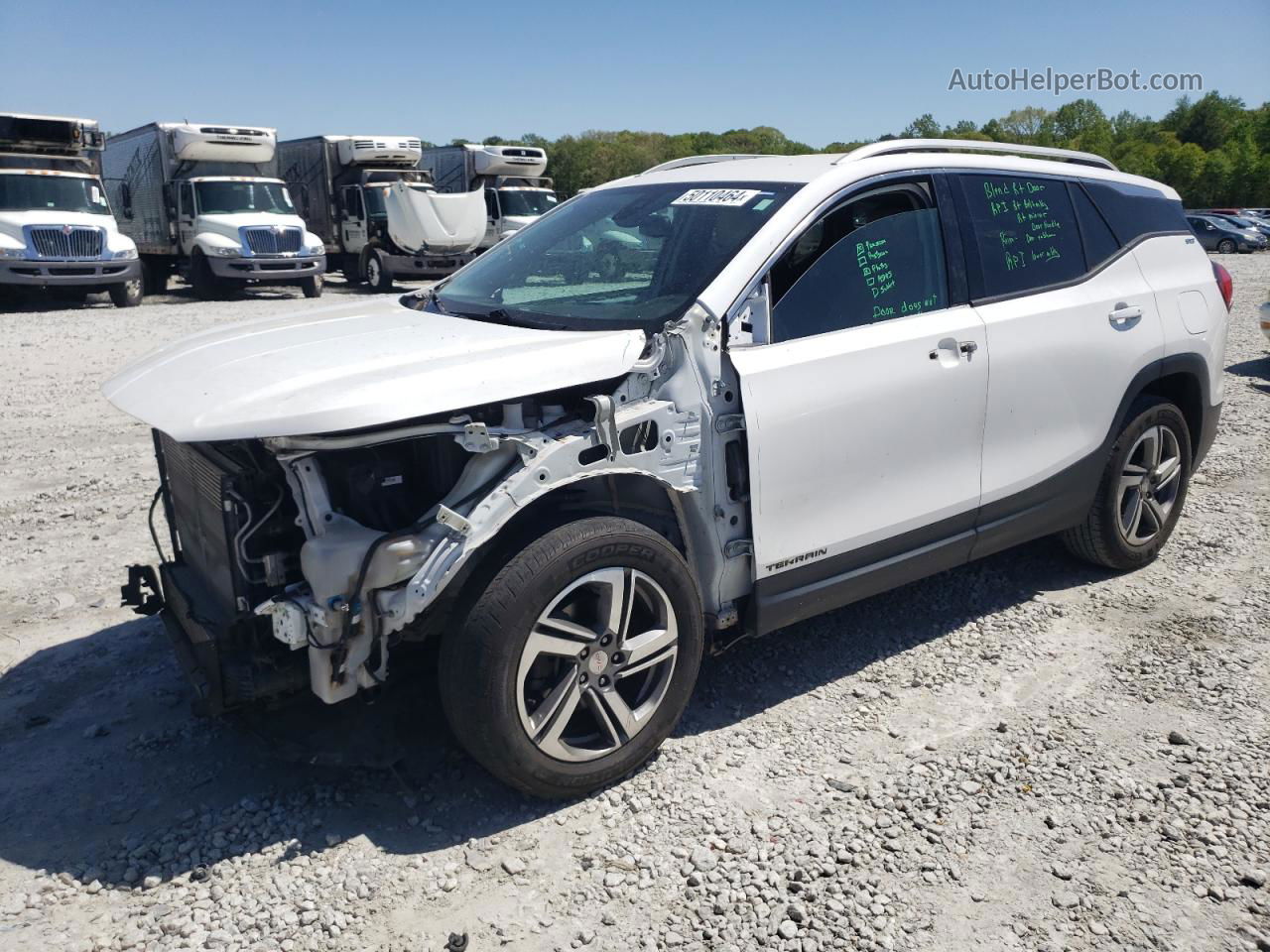 2020 Gmc Terrain Slt White vin: 3GKALPEVXLL243724