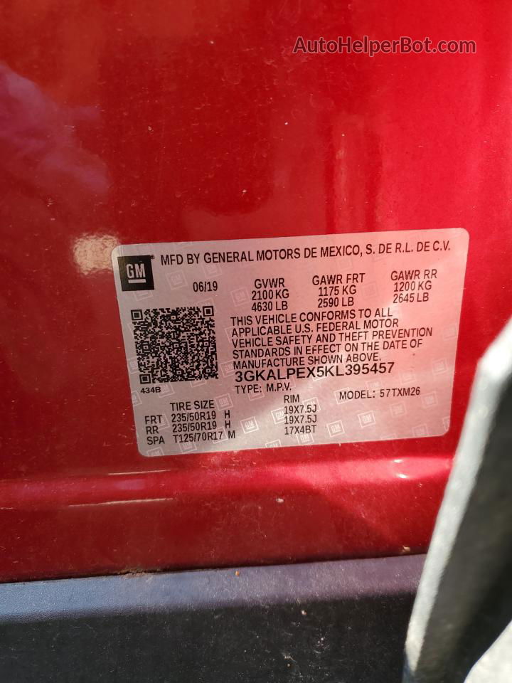 2019 Gmc Terrain Slt Red vin: 3GKALPEX5KL395457