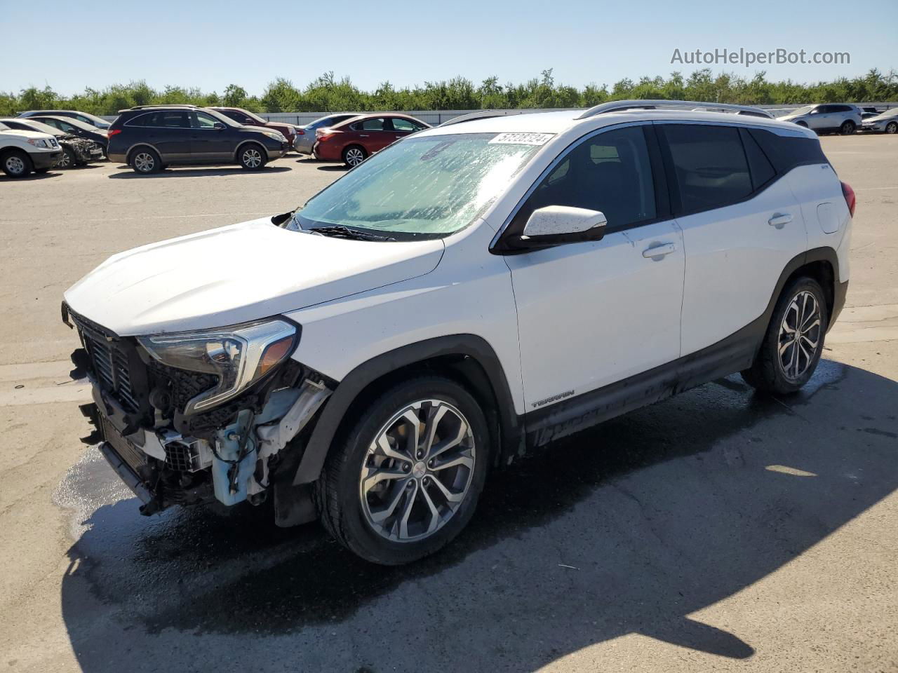 2019 Gmc Terrain Slt Белый vin: 3GKALPEX9KL277556