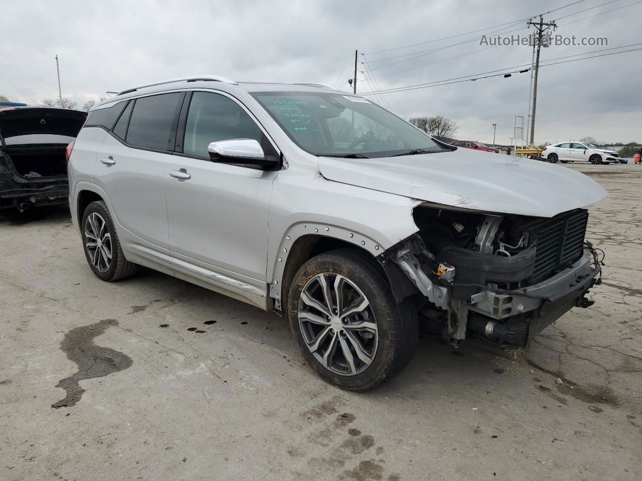 2019 Gmc Terrain Denali Серебряный vin: 3GKALSEX2KL255949