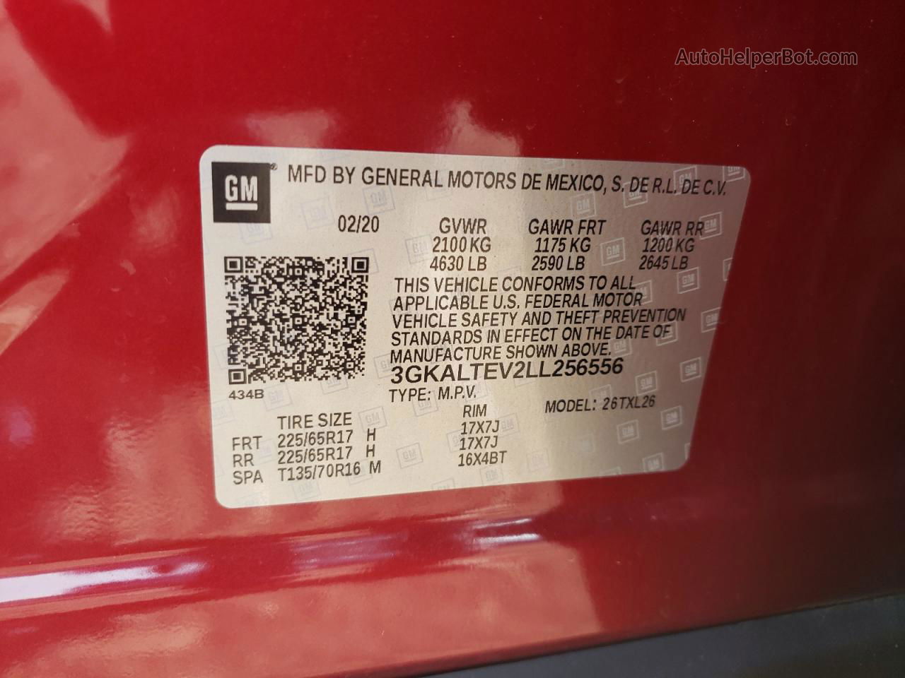 2020 Gmc Terrain Sle Red vin: 3GKALTEV2LL256556