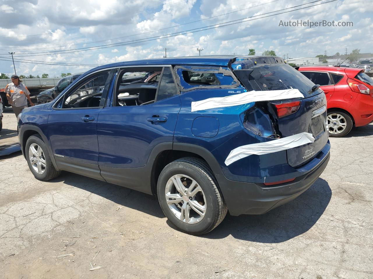 2019 Gmc Terrain Sle Blue vin: 3GKALTEV5KL389374