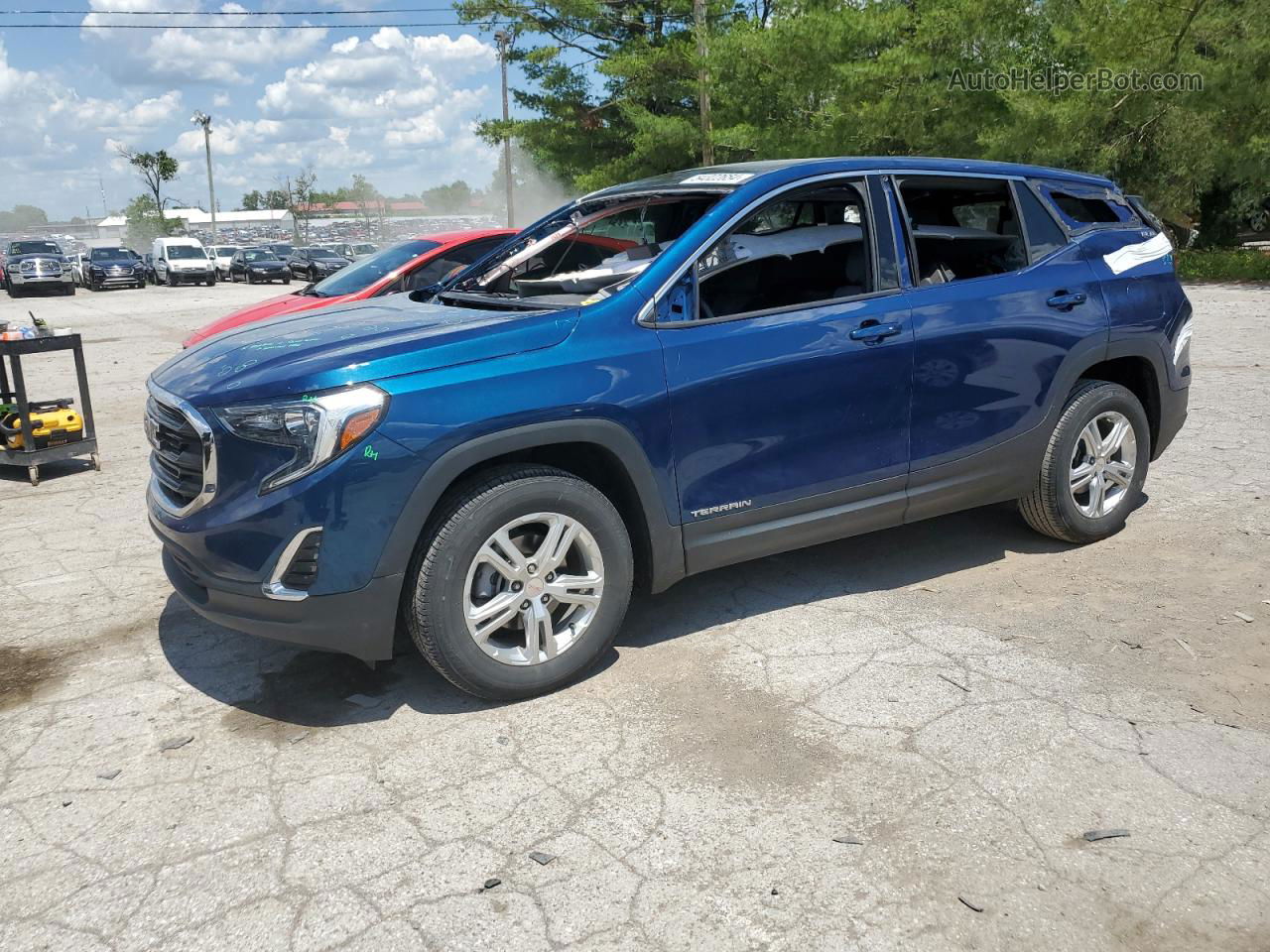 2019 Gmc Terrain Sle Blue vin: 3GKALTEV5KL389374