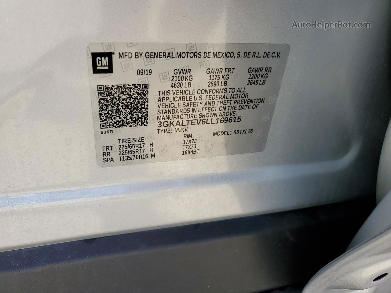 2020 Gmc Terrain Sle Silver vin: 3GKALTEV6LL169615