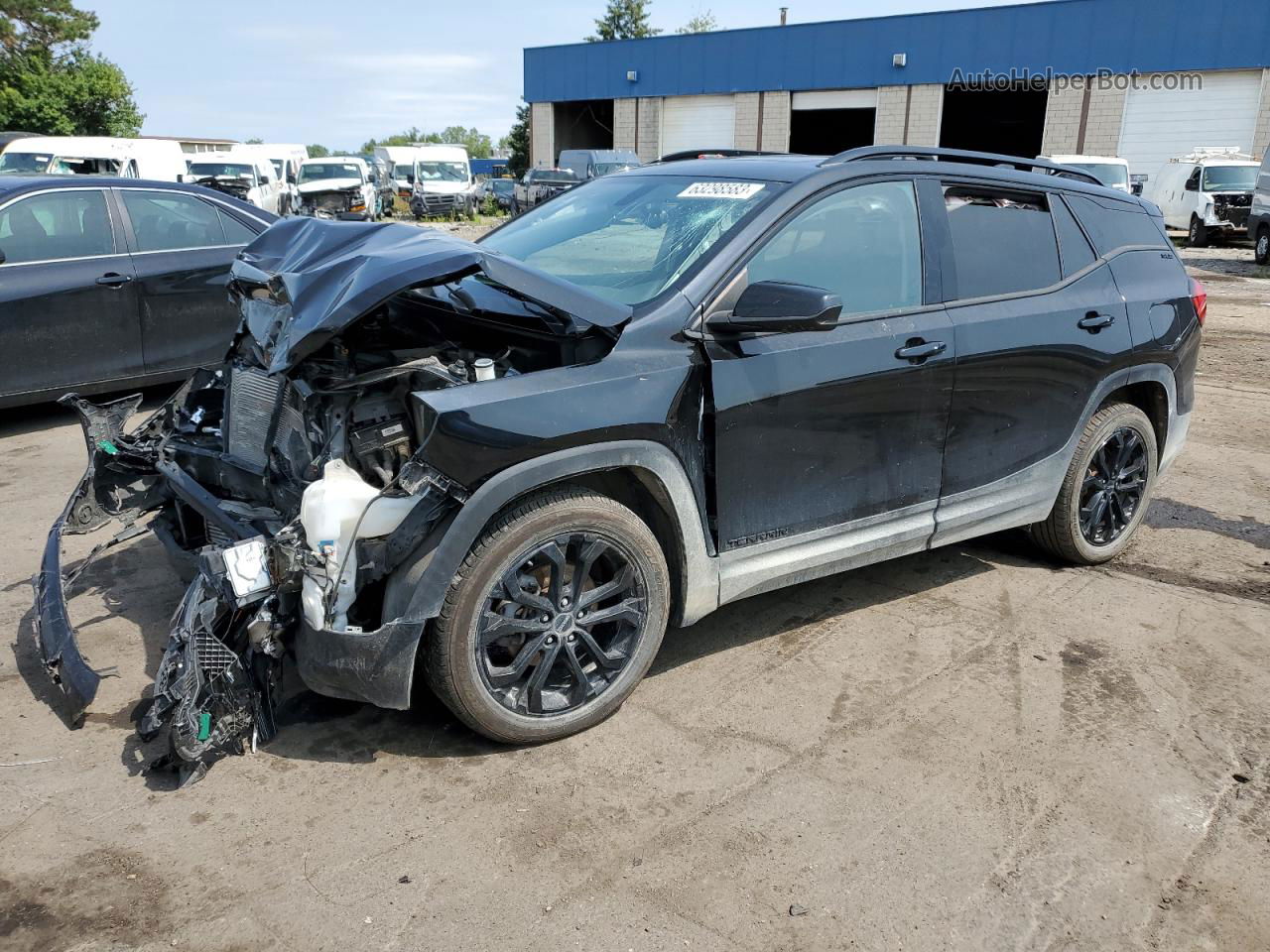 2019 Gmc Terrain Sle Черный vin: 3GKALTEV9KL166822