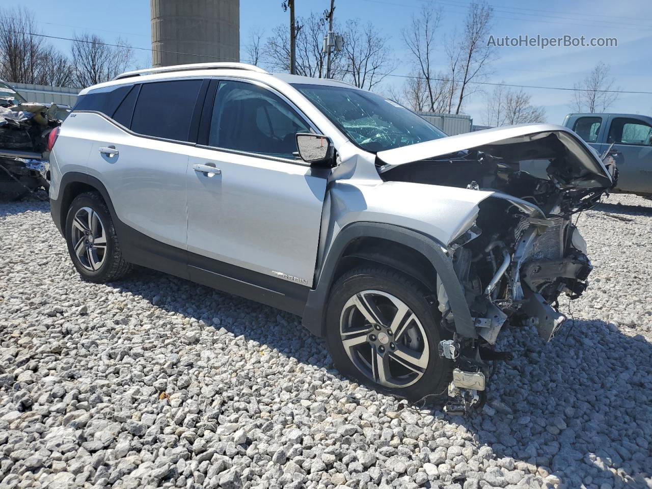 2019 Gmc Terrain Slt Silver vin: 3GKALVEV2KL345179