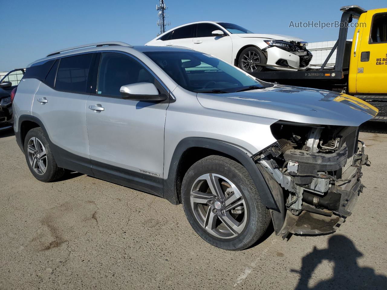 2019 Gmc Terrain Slt Серебряный vin: 3GKALVEV4KL237212