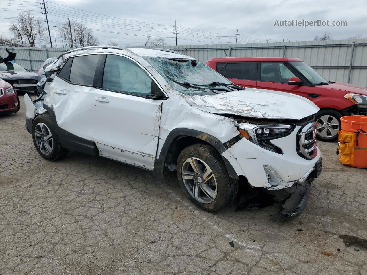 2019 Gmc Terrain Slt Белый vin: 3GKALVEV8KL241067