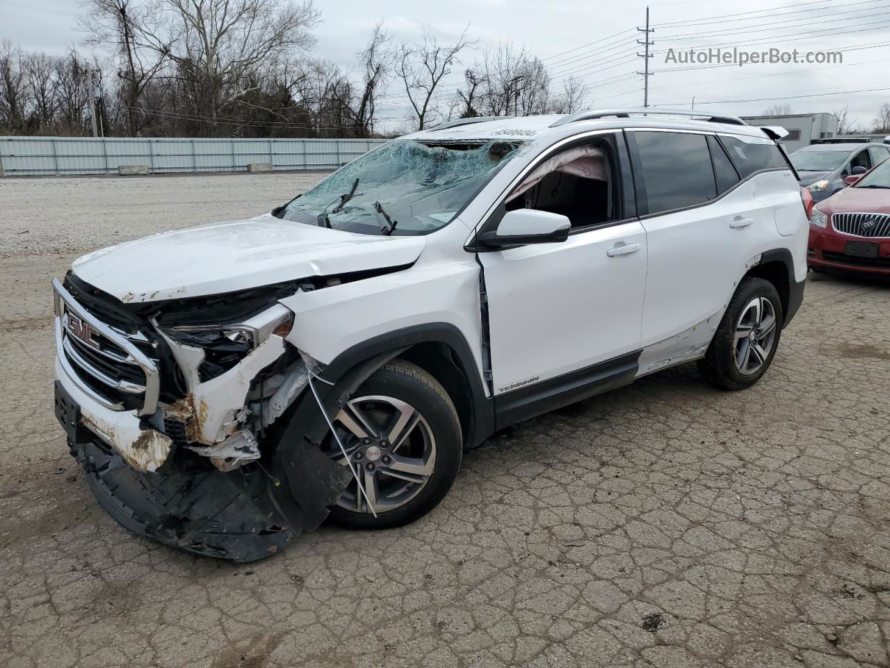 2019 Gmc Terrain Slt Белый vin: 3GKALVEV8KL241067