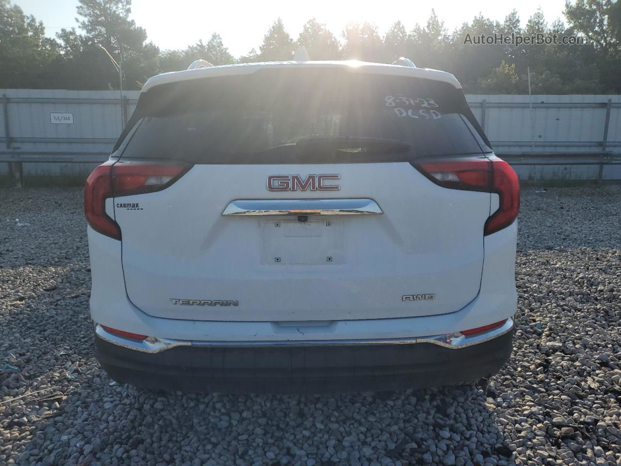 2020 Gmc Terrain Slt Белый vin: 3GKALVEV8LL105409