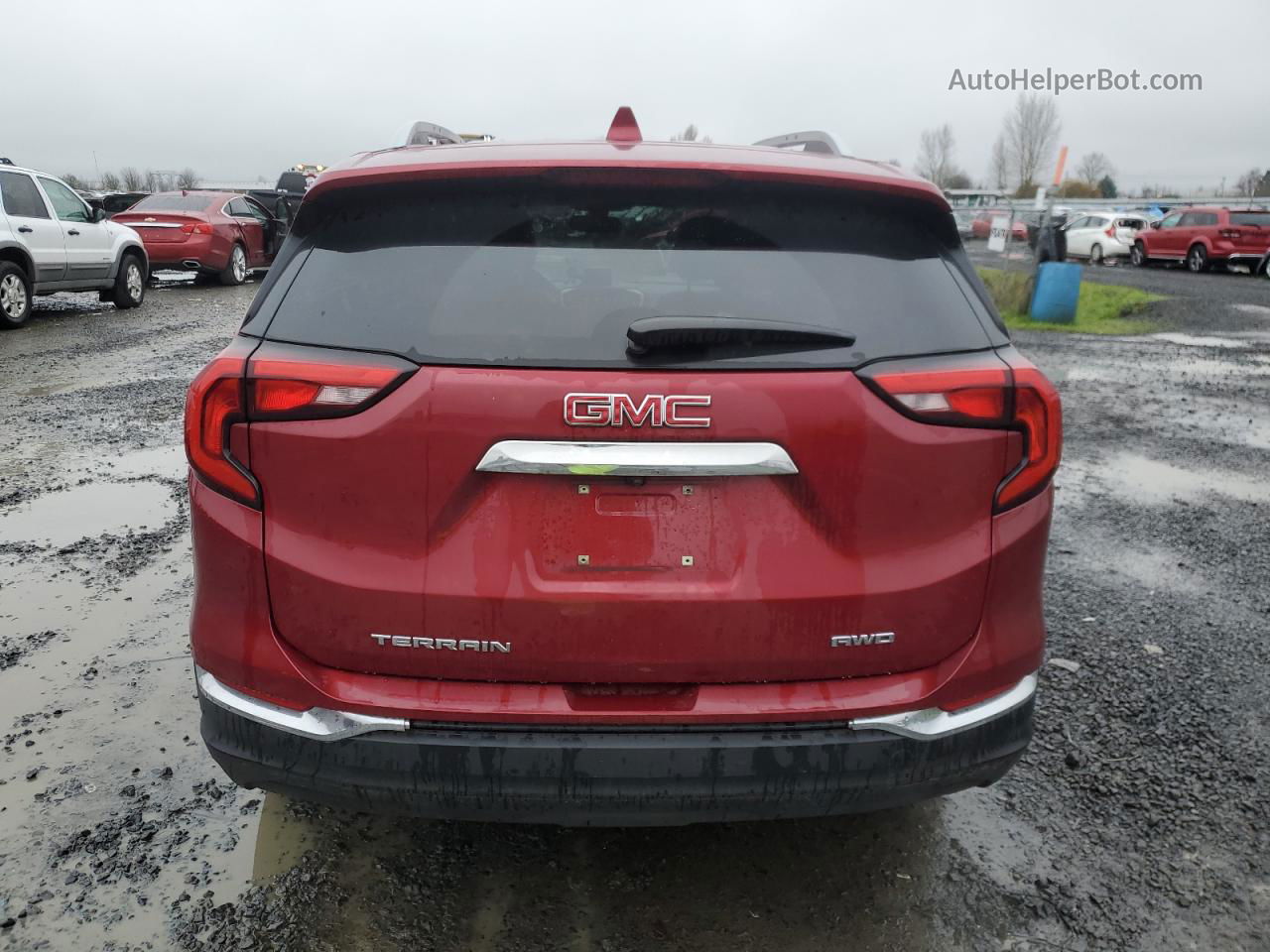 2019 Gmc Terrain Slt Burgundy vin: 3GKALVEV9KL225315