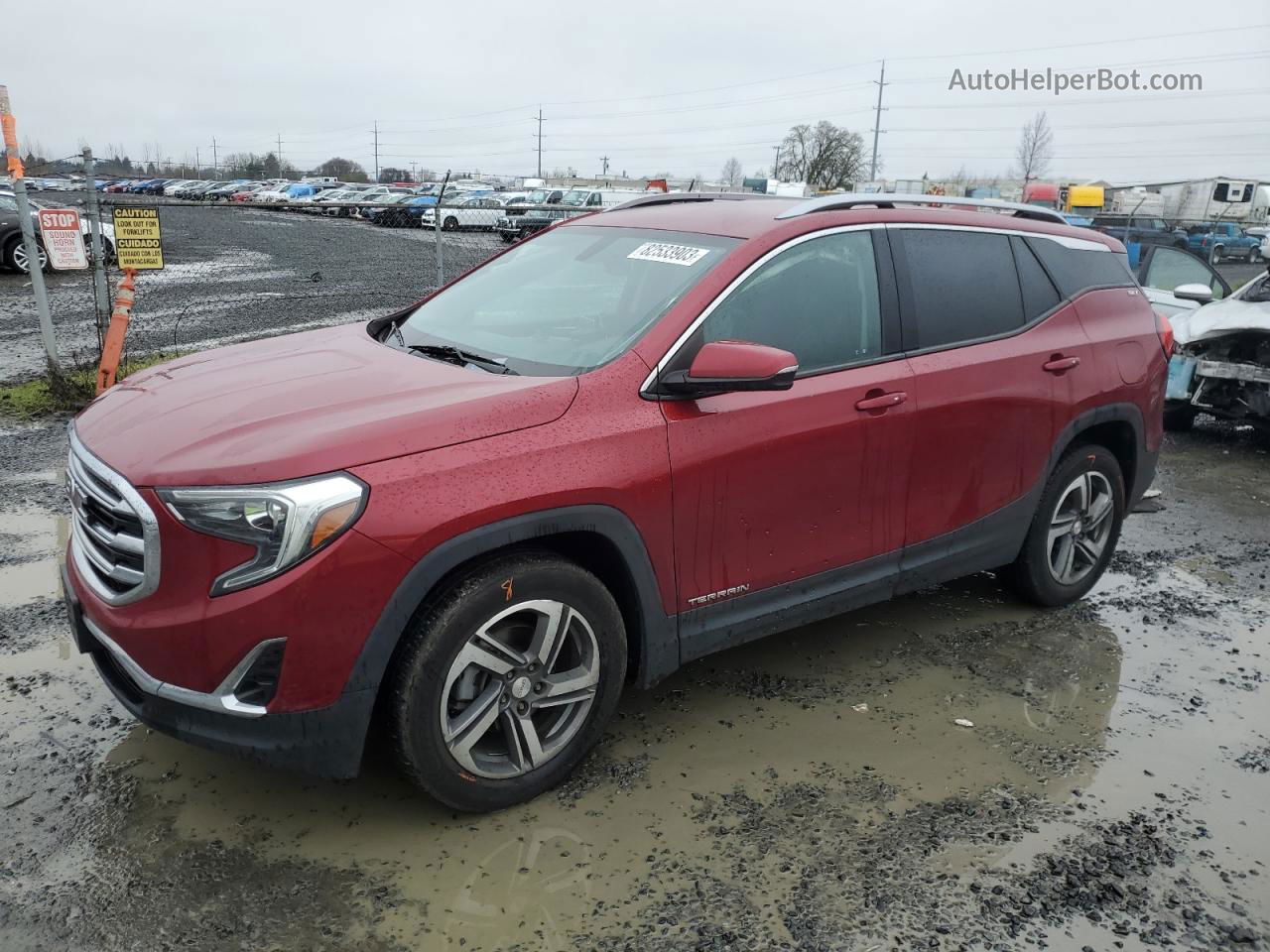 2019 Gmc Terrain Slt Burgundy vin: 3GKALVEV9KL225315