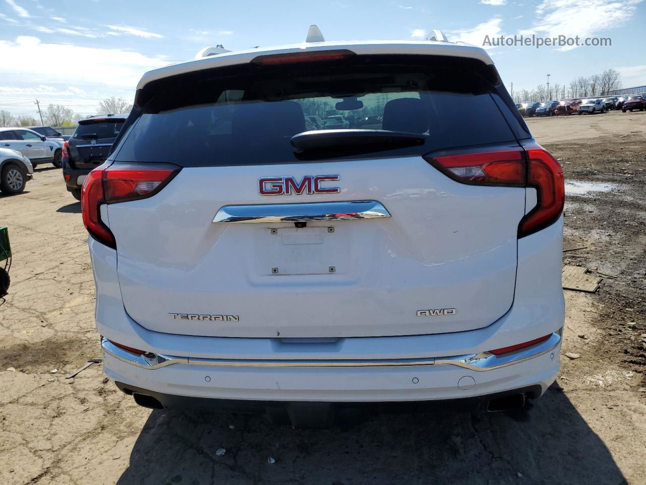 2019 Gmc Terrain Denali Белый vin: 3GKALXEX1KL318701