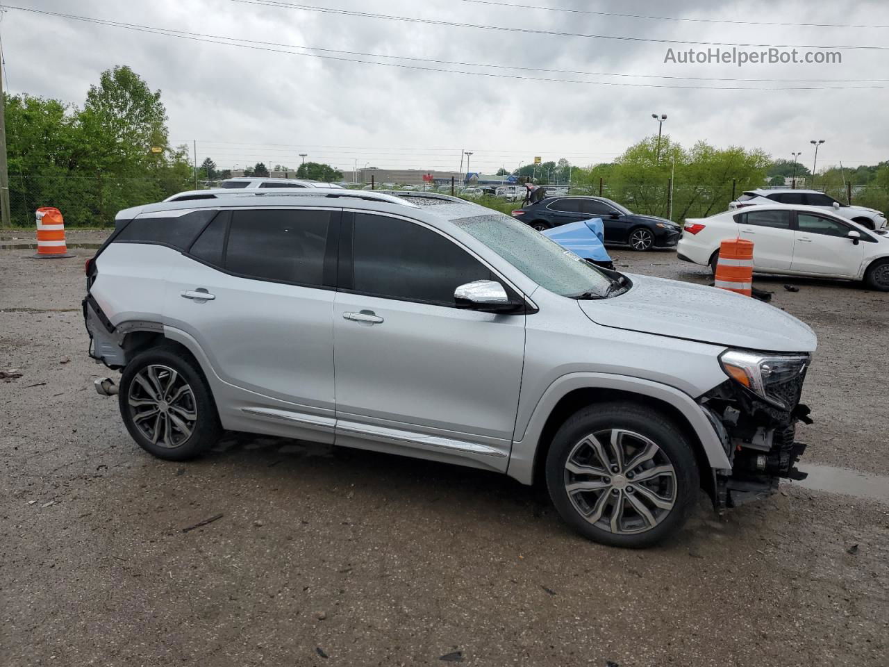 2020 Gmc Terrain Denali Серебряный vin: 3GKALXEX1LL316237