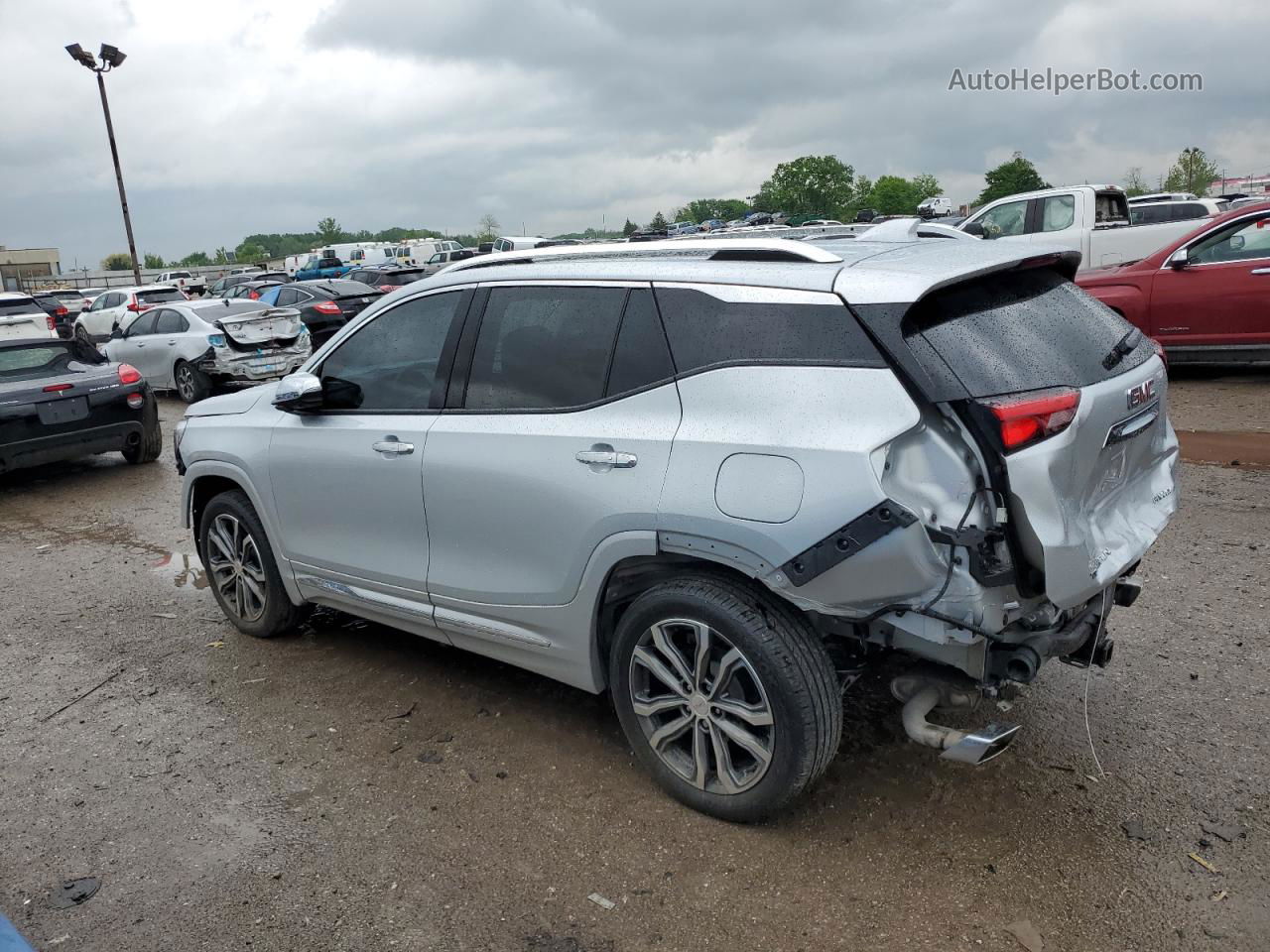 2020 Gmc Terrain Denali Серебряный vin: 3GKALXEX1LL316237