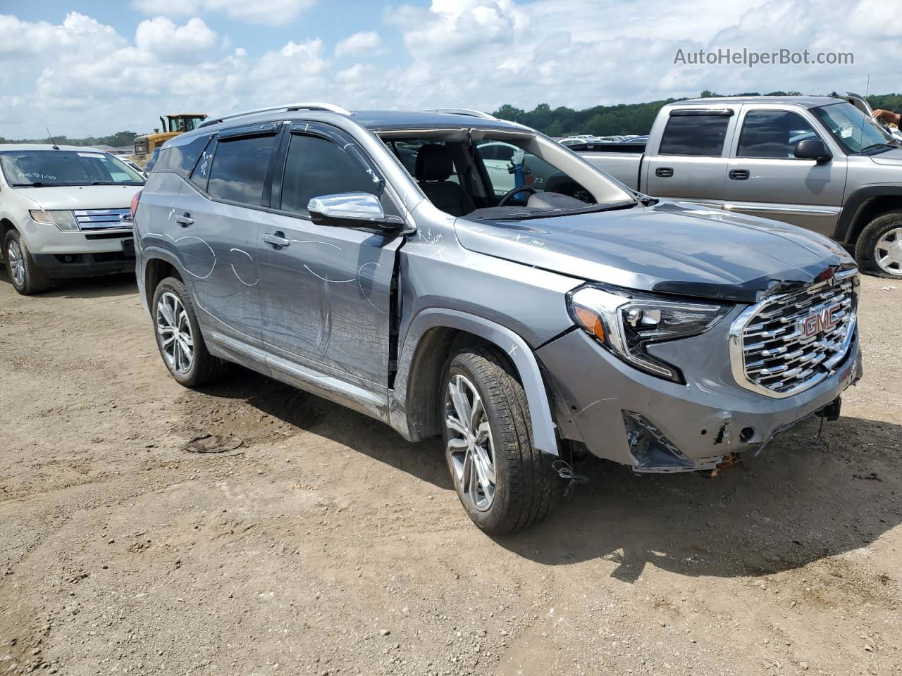 2019 Gmc Terrain Denali Серебряный vin: 3GKALXEX5KL279546