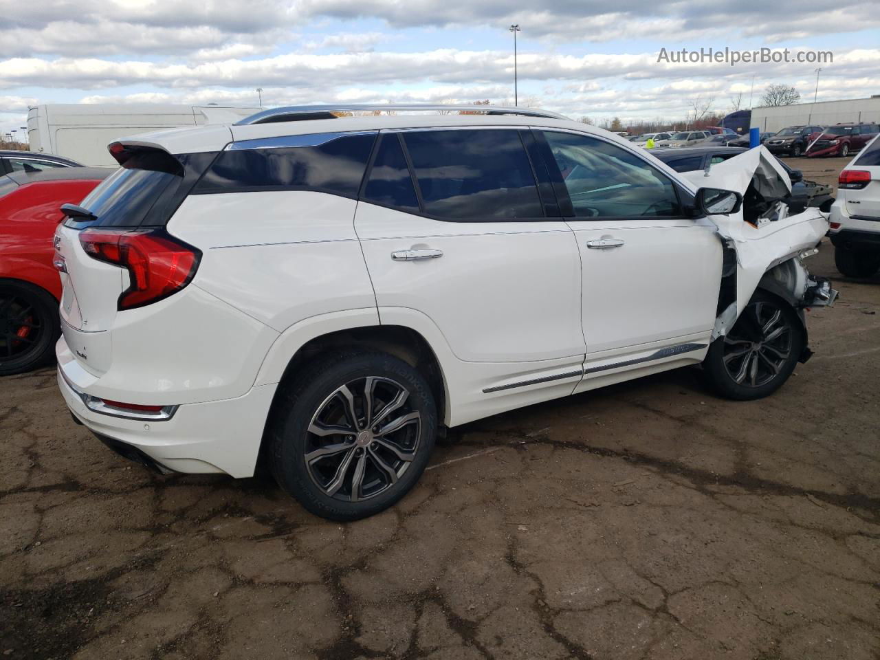 2019 Gmc Terrain Denali Белый vin: 3GKALXEXXKL256344