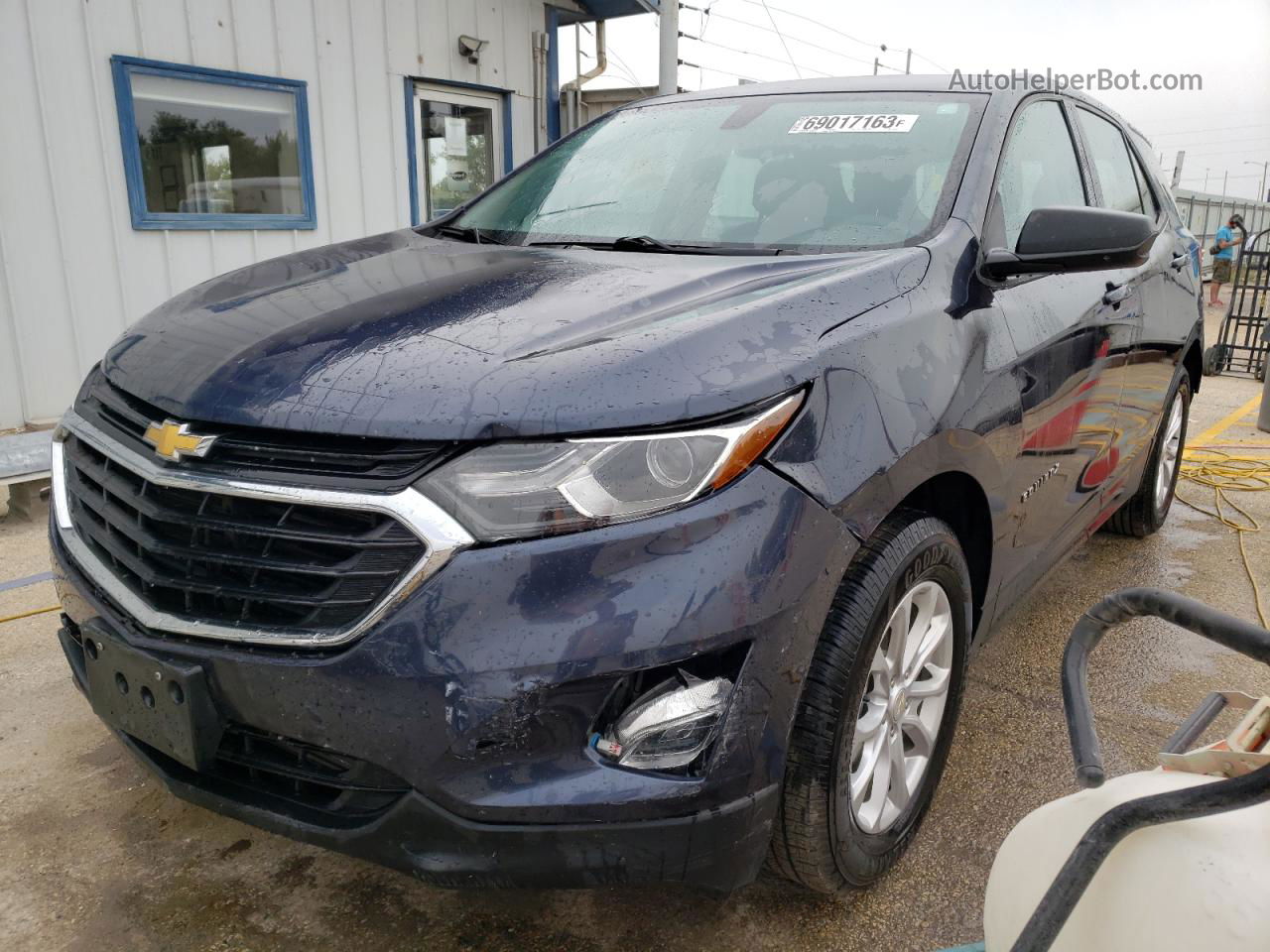 2018 Chevrolet Equinox Ls Blue vin: 3GNAXHEV0JL354762