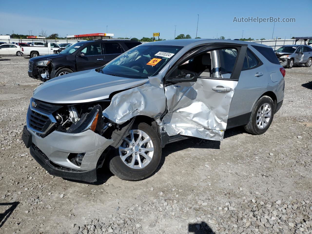 2020 Chevrolet Equinox Ls Silver vin: 3GNAXHEV1LS604065