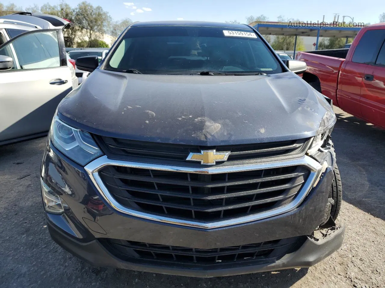 2018 Chevrolet Equinox Ls Blue vin: 3GNAXHEV2JS541376