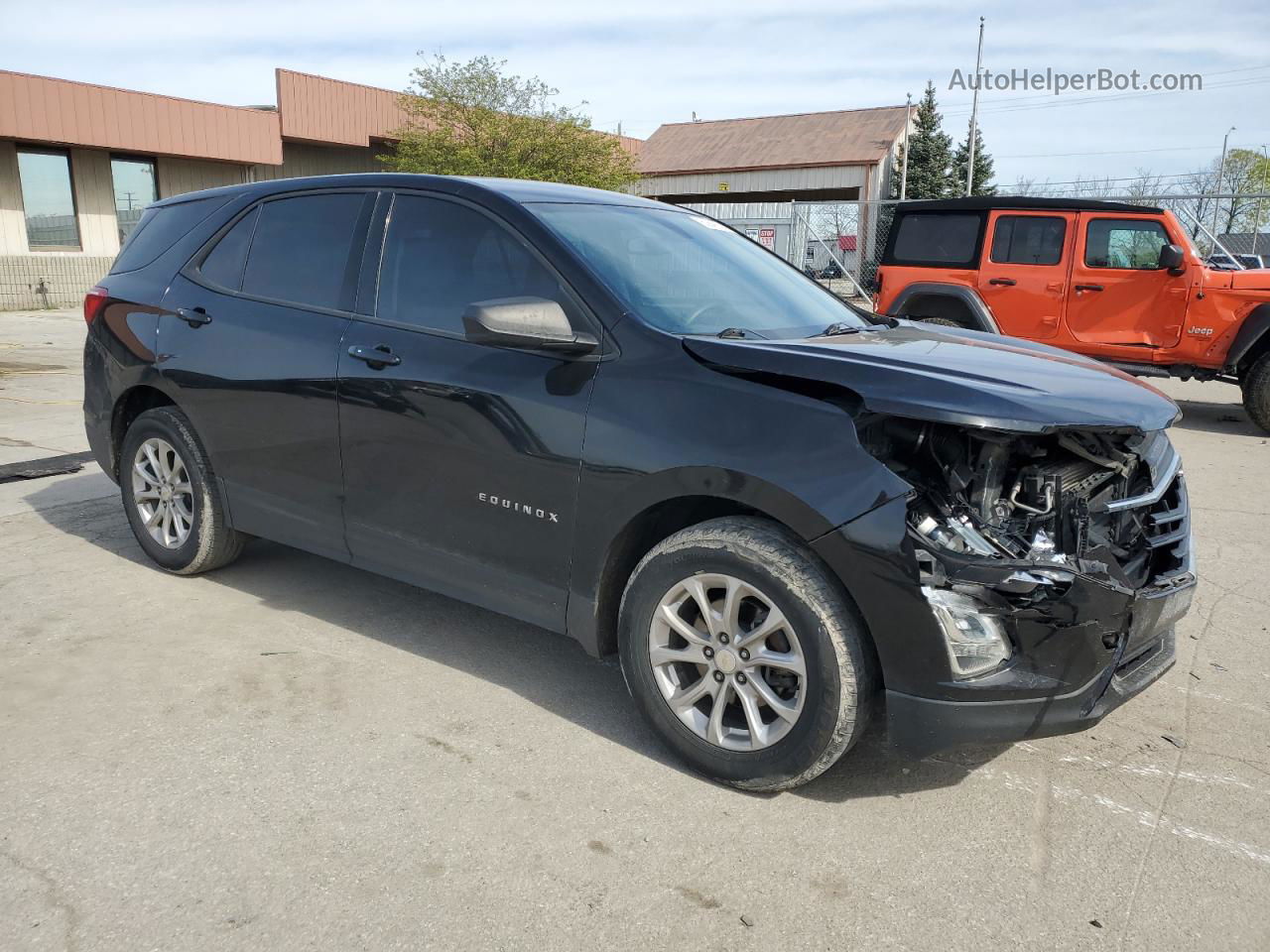 2019 Chevrolet Equinox Ls Black vin: 3GNAXHEV2KL249447