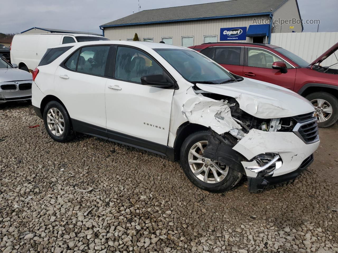 2020 Chevrolet Equinox Ls White vin: 3GNAXHEV2LS536519