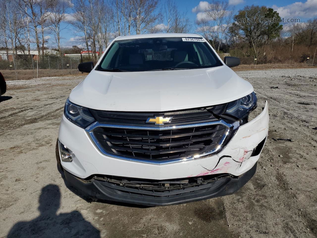 2020 Chevrolet Equinox Ls White vin: 3GNAXHEV2LS606827