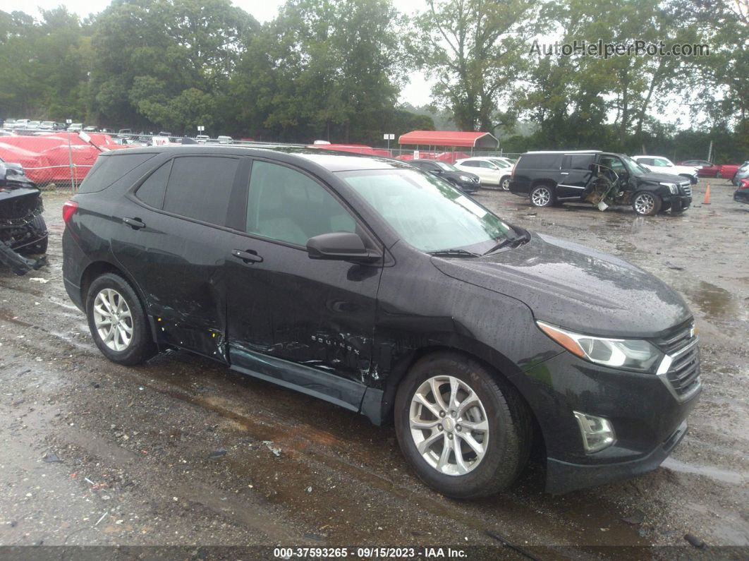 2019 Chevrolet Equinox Ls Black vin: 3GNAXHEV4KL373610