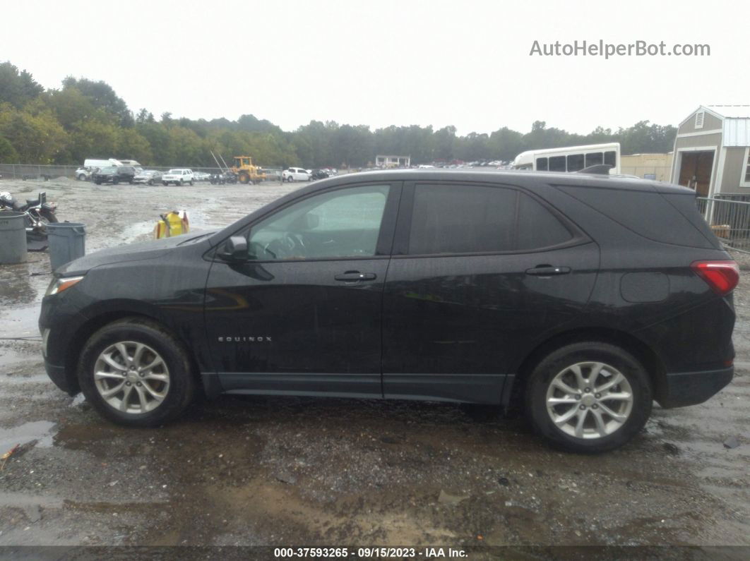 2019 Chevrolet Equinox Ls Black vin: 3GNAXHEV4KL373610