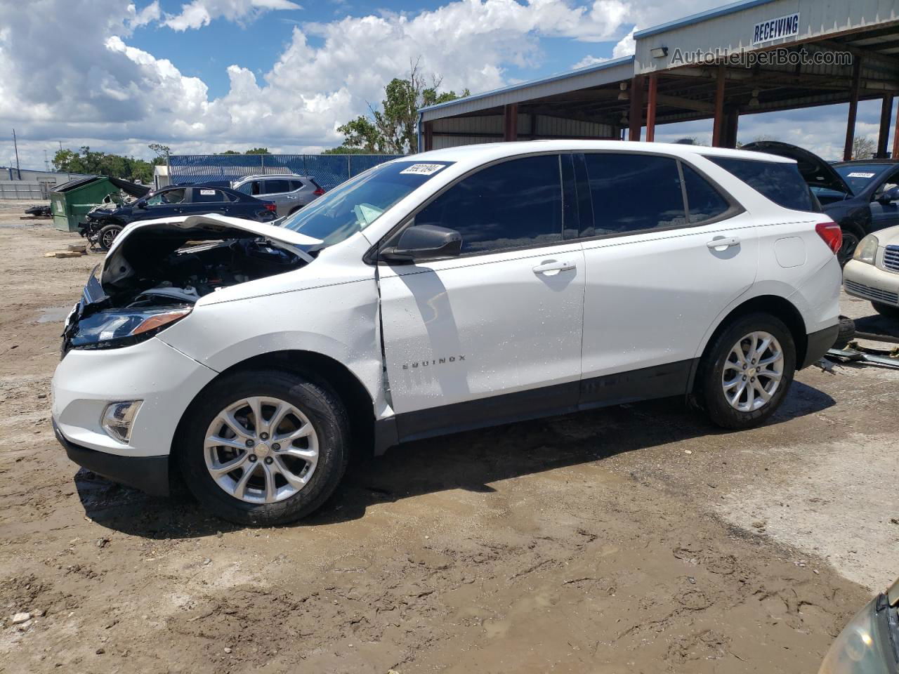 2018 Chevrolet Equinox Ls White vin: 3GNAXHEV5JL113246