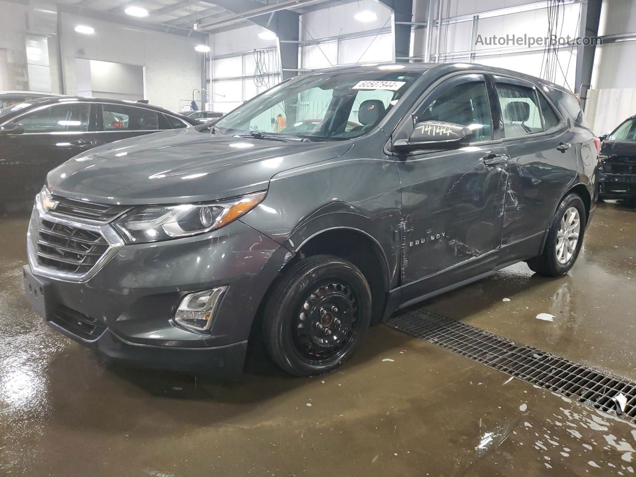 2018 Chevrolet Equinox Ls Gray vin: 3GNAXHEV6JL110033