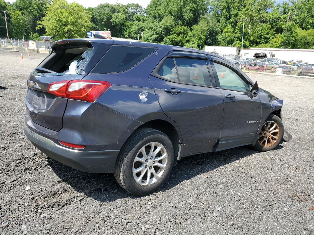 2018 Chevrolet Equinox Ls Blue vin: 3GNAXHEV6JL123204