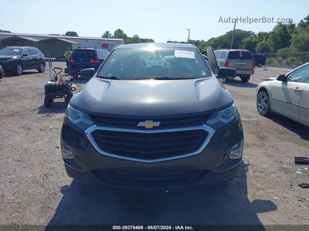 2018 Chevrolet Equinox Ls Black vin: 3GNAXHEV6JS508672