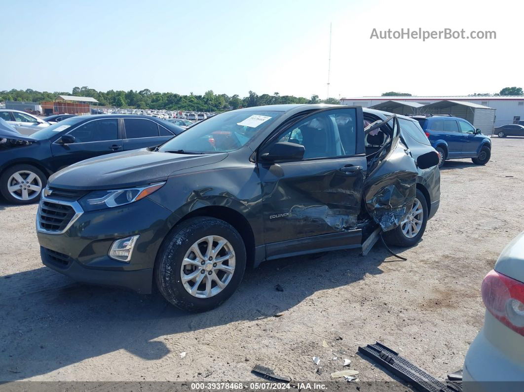 2018 Chevrolet Equinox Ls Black vin: 3GNAXHEV6JS508672