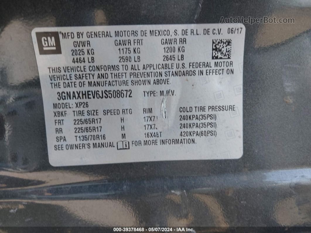 2018 Chevrolet Equinox Ls Black vin: 3GNAXHEV6JS508672