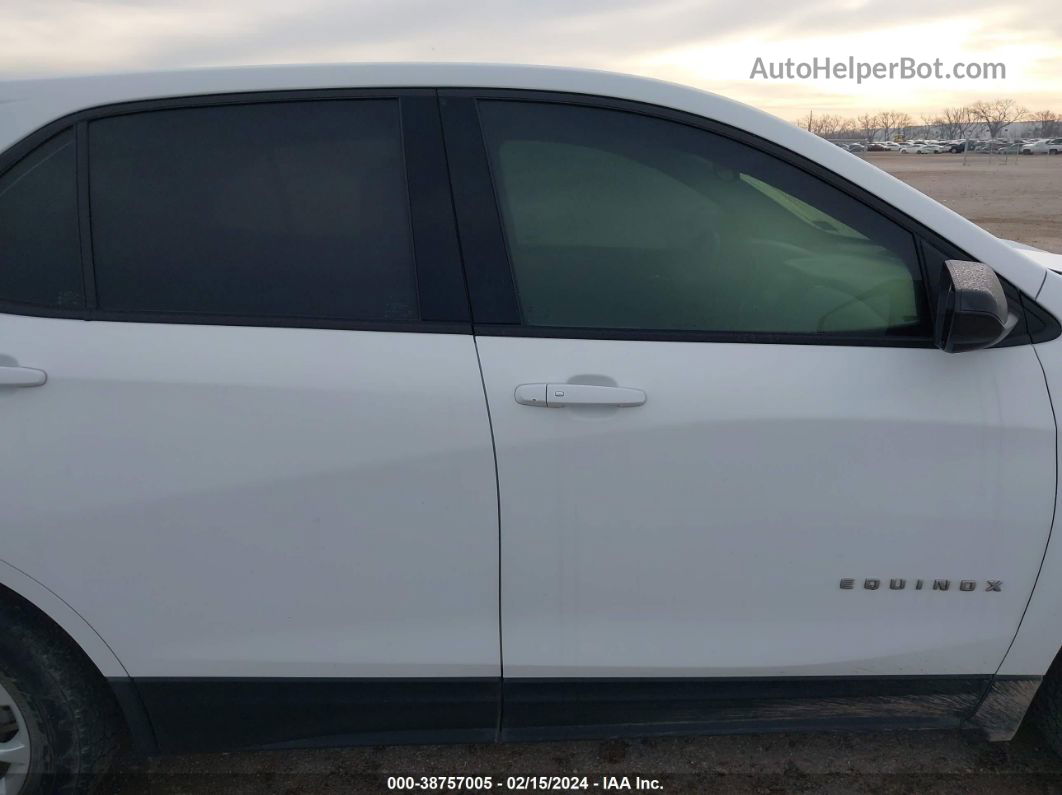 2018 Chevrolet Equinox Ls White vin: 3GNAXHEV6JS554230