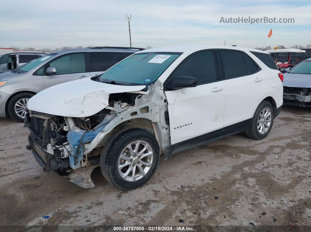 2018 Chevrolet Equinox Ls White vin: 3GNAXHEV6JS554230