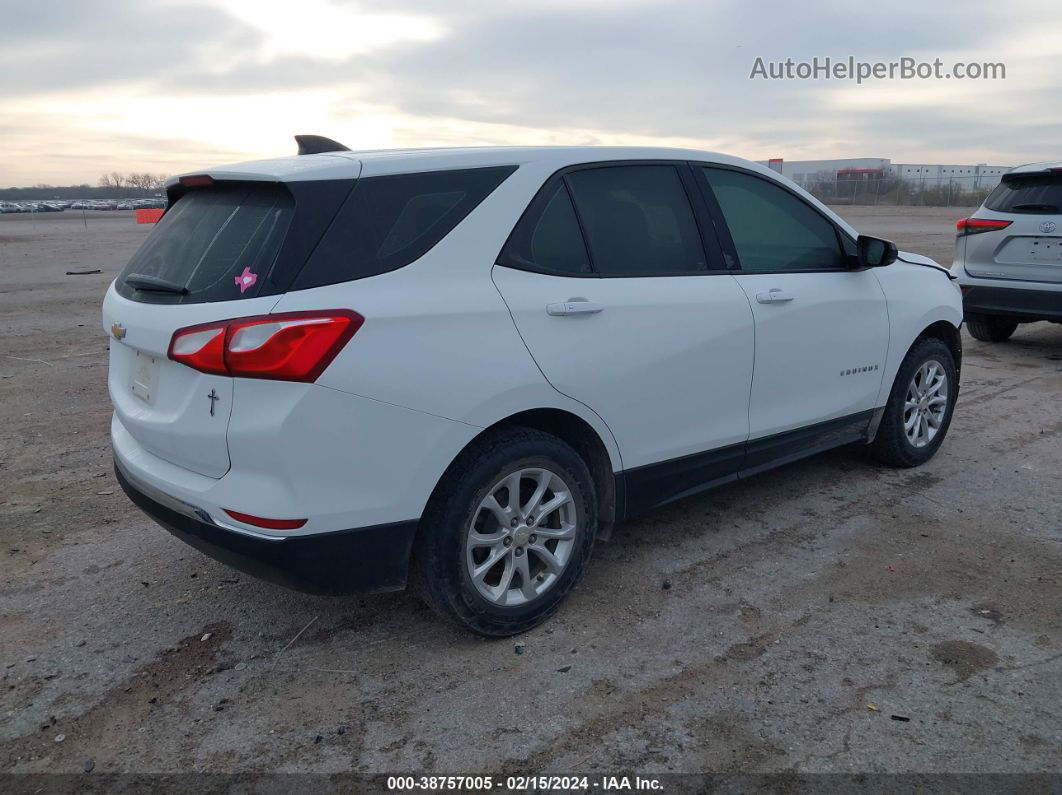 2018 Chevrolet Equinox Ls White vin: 3GNAXHEV6JS554230