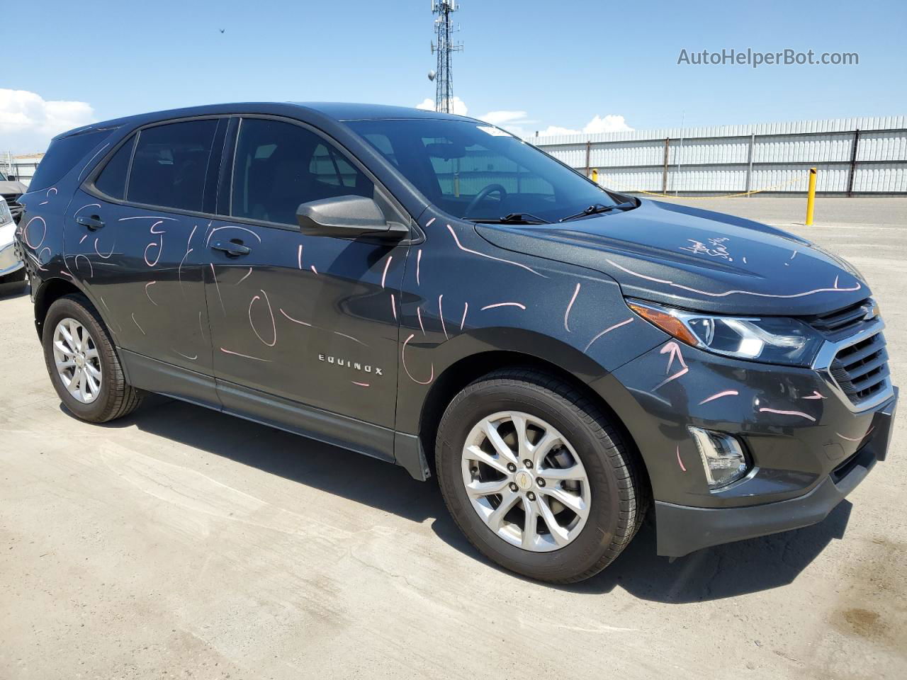 2019 Chevrolet Equinox Ls Gray vin: 3GNAXHEV6KL129652