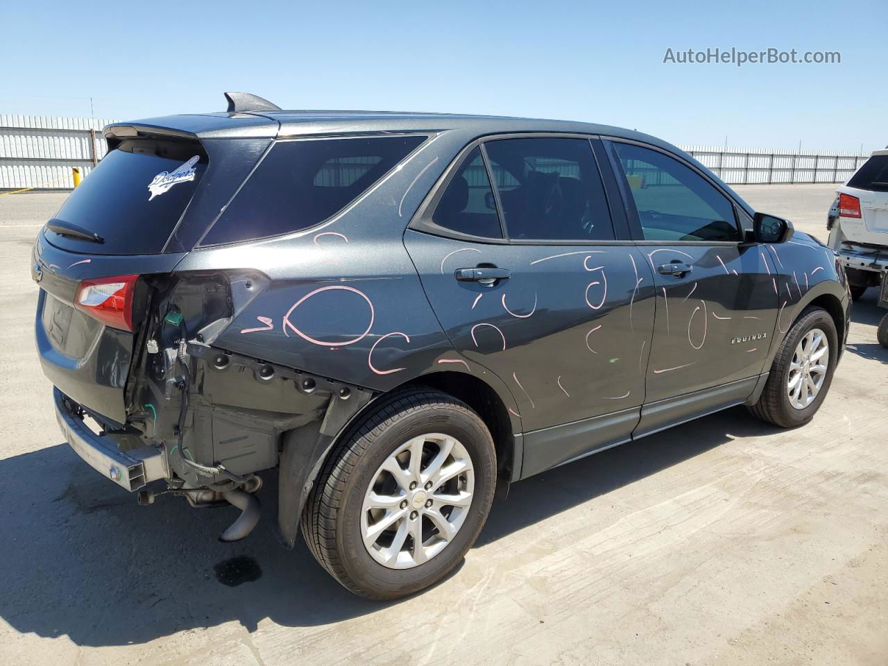 2019 Chevrolet Equinox Ls Gray vin: 3GNAXHEV6KL129652