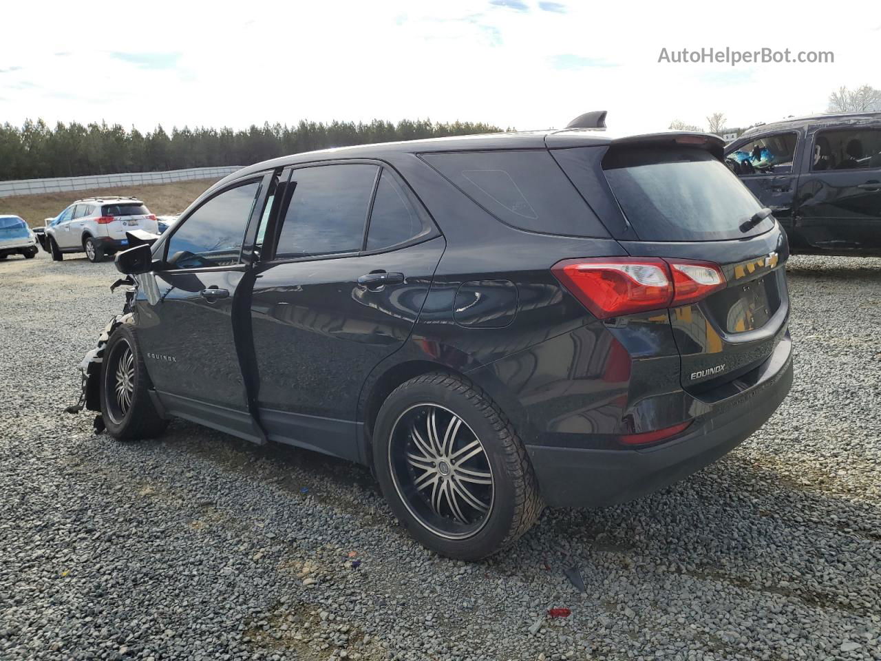 2019 Chevrolet Equinox Ls Black vin: 3GNAXHEV6KL229153