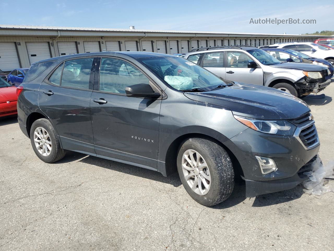 2019 Chevrolet Equinox Ls Gray vin: 3GNAXHEV6KS581350