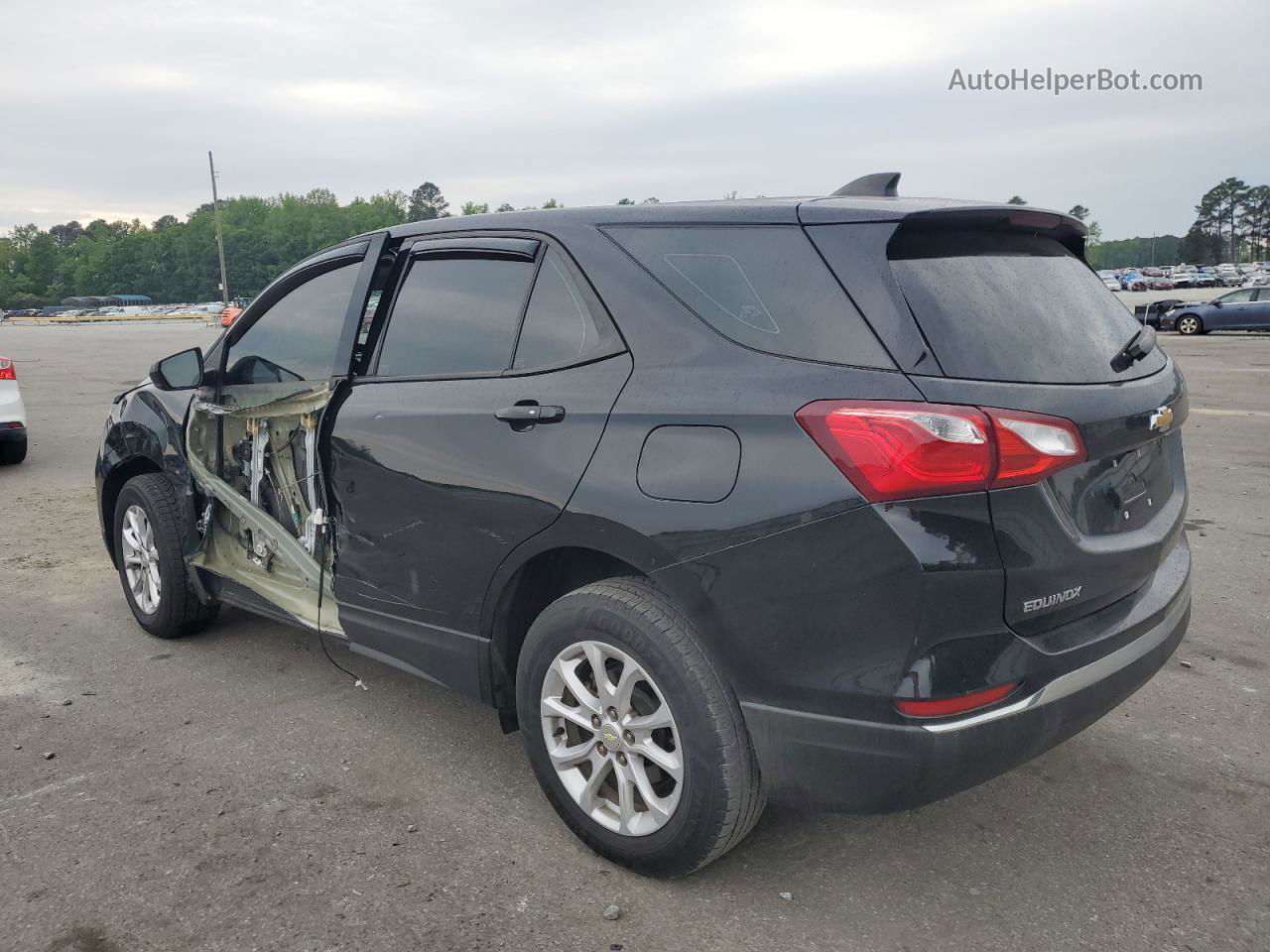 2018 Chevrolet Equinox Ls Black vin: 3GNAXHEV7JL319085