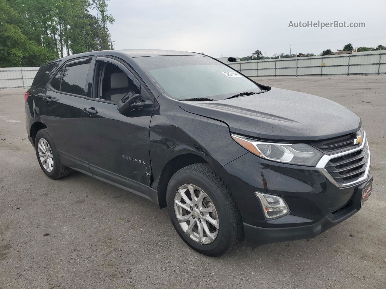 2018 Chevrolet Equinox Ls Black vin: 3GNAXHEV7JL319085