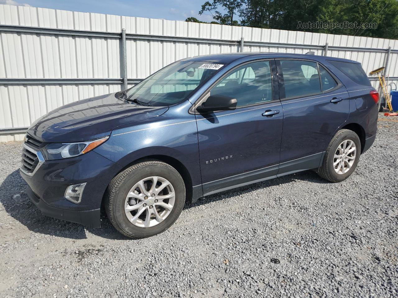 2018 Chevrolet Equinox Ls Blue vin: 3GNAXHEV7JL319880