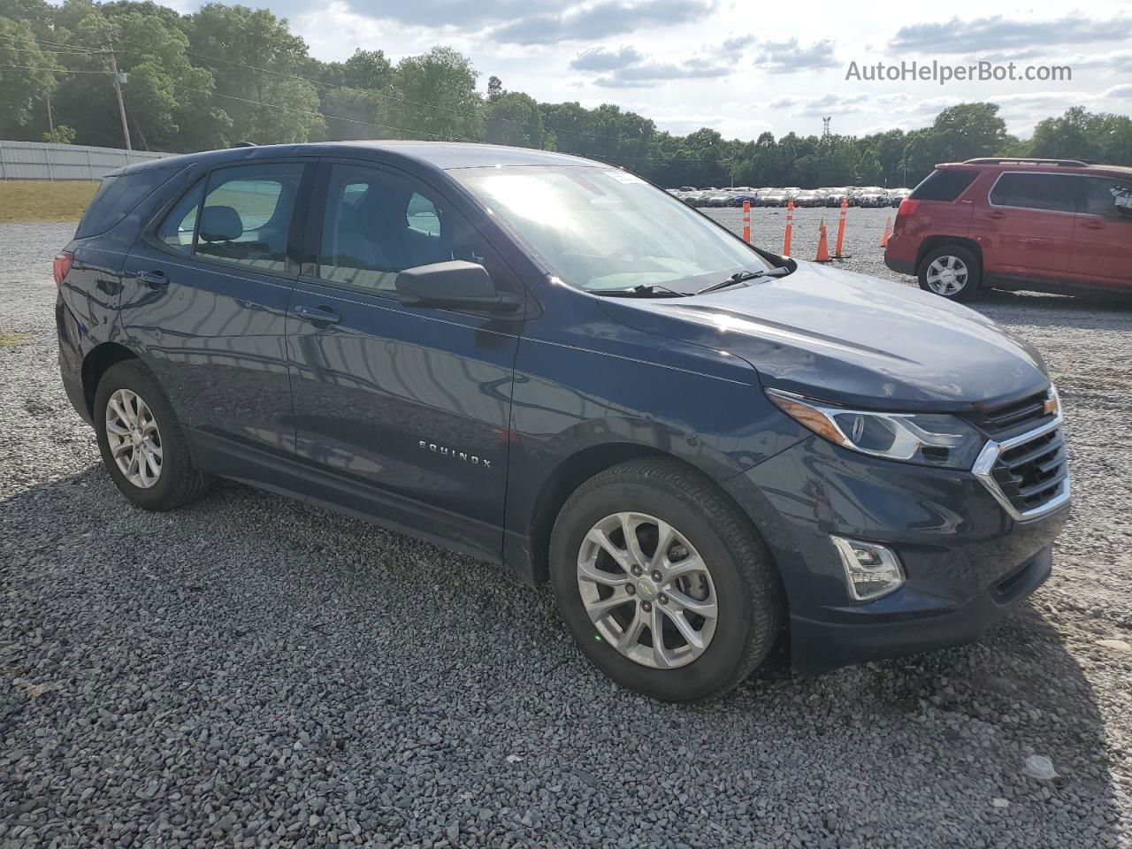 2018 Chevrolet Equinox Ls Blue vin: 3GNAXHEV7JL319880